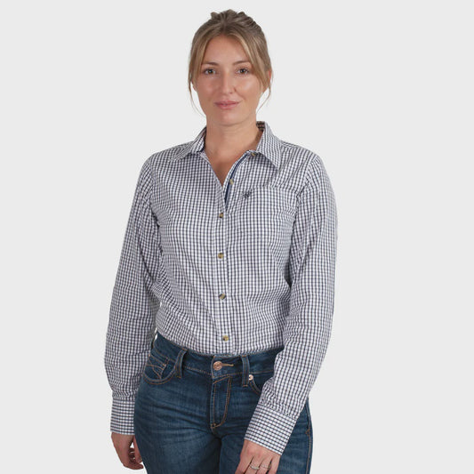 Ariat Wmns Kirby L/S Shirt (Navy Check)