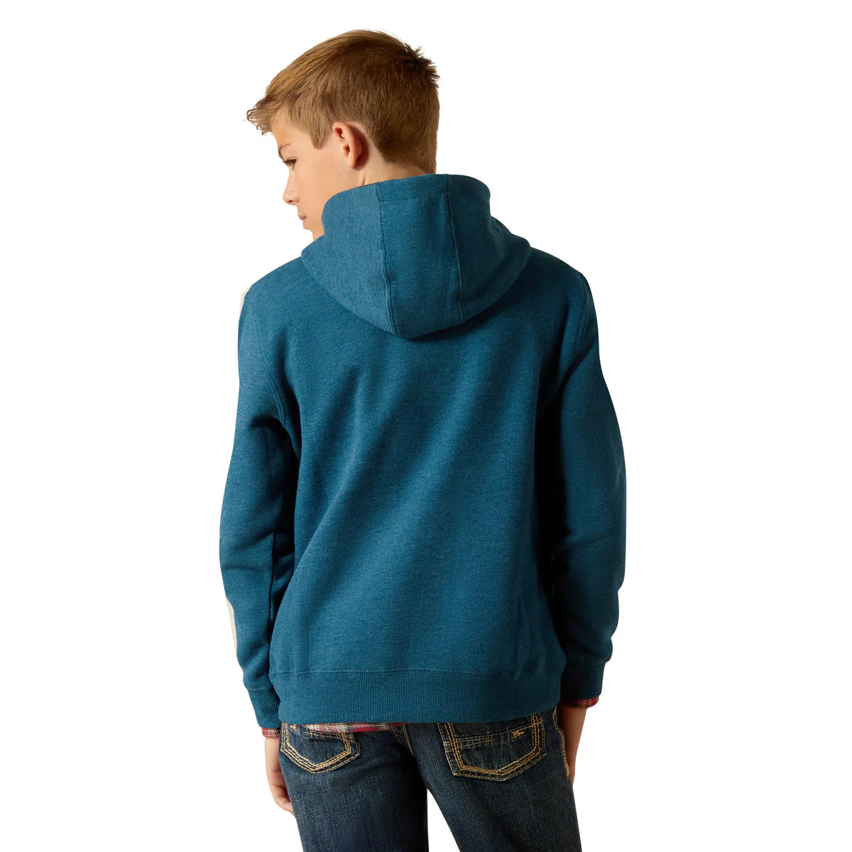 Ariat Boys Bison Plains Hoodie in Hydra Heather