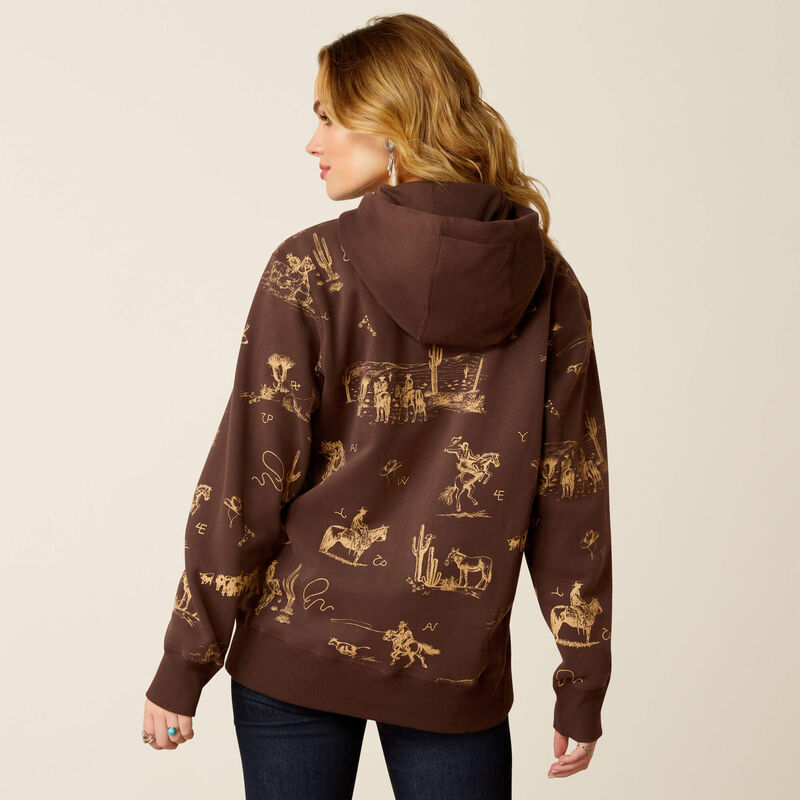 Ariat Womens Ranchin Print Hoodie