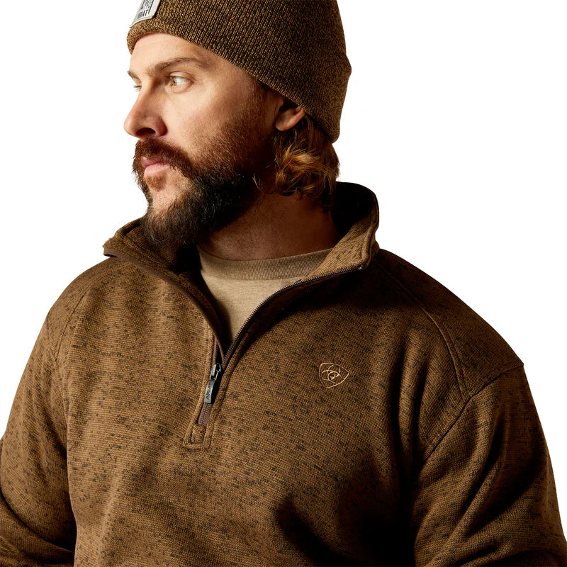 Ariat Mens Caldwell Logo 1/4 Zip Sweater