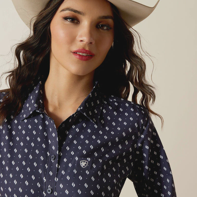 Ariat Womens Kirby Pro Long Sleeved Shirt Zona Geo Print
