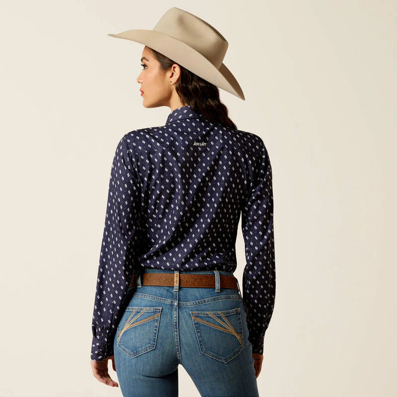 Ariat Womens Kirby Pro Long Sleeved Shirt Zona Geo Print
