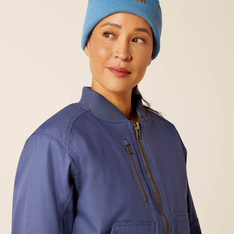 Ariat Womens Rebar Strech Canvas Bomber Jacket