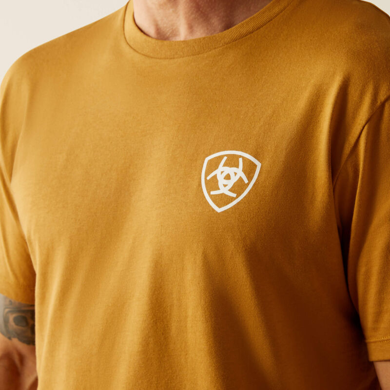 Ariat Mens Serape Seal SS Tee in Harvest Gold