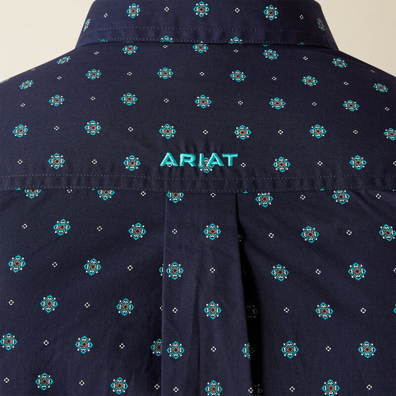 Ariat Mens Jacobi Classic Fit LS Shirt in Navy