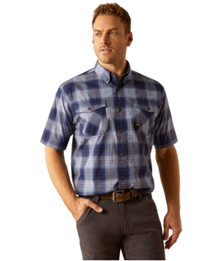Ariat Mens Rebar Made Tough Durastretch Short Sleeve Workshirt