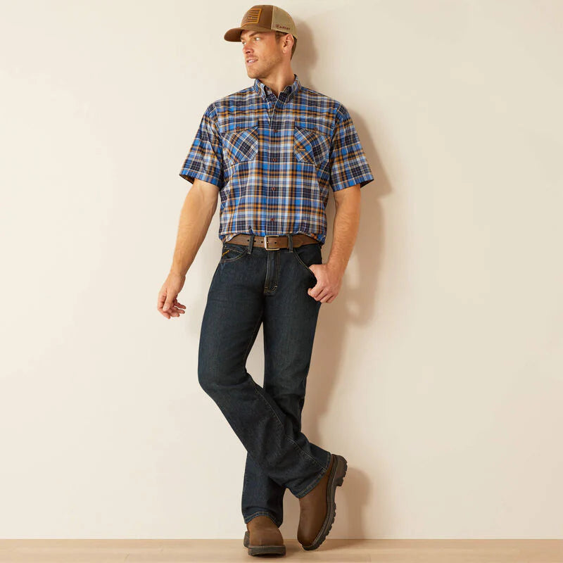Ariat Mens Rebar Made Tough Durastretch Short Sleeve Workshirt