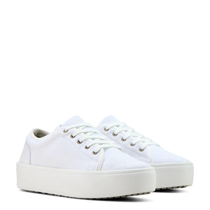 Ariat Womens Skylar White Canvas Platform Sneaker