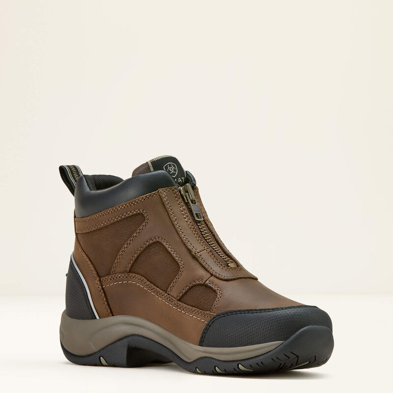 Ariat Womens Terrain Zip Waterproof H20 Boot in Palm Brown