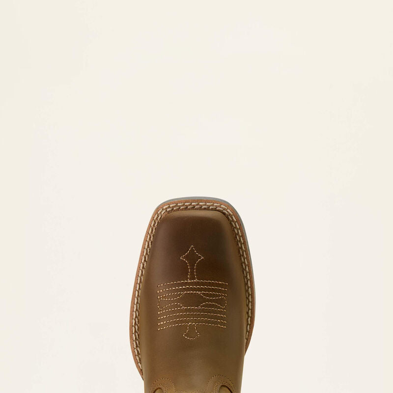 Ariat Kids Tombstone Square Toe Boot in Distressed Brown