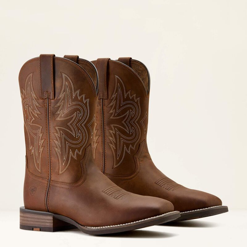 Ariat Mens Western Big Rig Boot in Distressed Brown