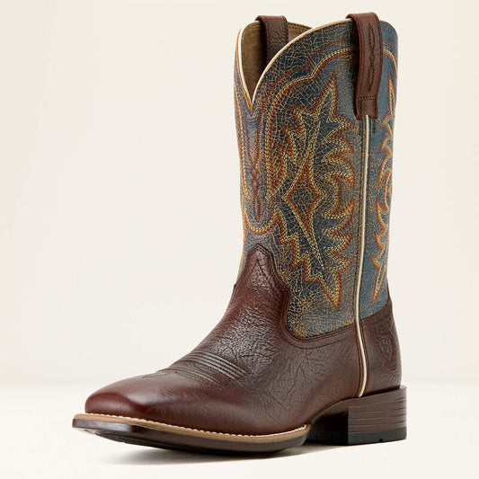 Ariat Mens Ryden Ultra Textured Wide Square Toe Boot in Oak/Sunkissed Skies