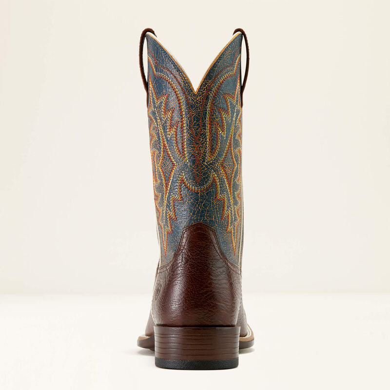 Ariat Mens Ryden Ultra Textured Wide Square Toe Boot in Oak/Sunkissed Skies