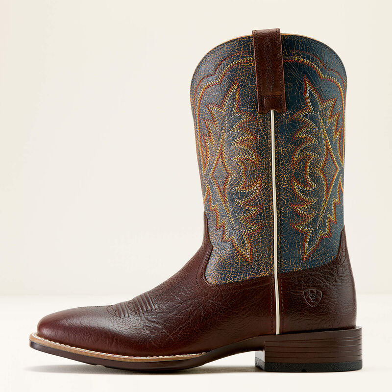 Ariat Mens Ryden Ultra Textured Wide Square Toe Boot in Oak/Sunkissed Skies