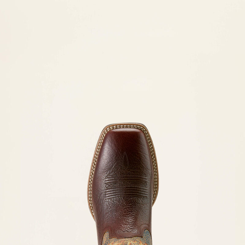 Ariat Mens Ryden Ultra Textured Wide Square Toe Boot in Oak/Sunkissed Skies