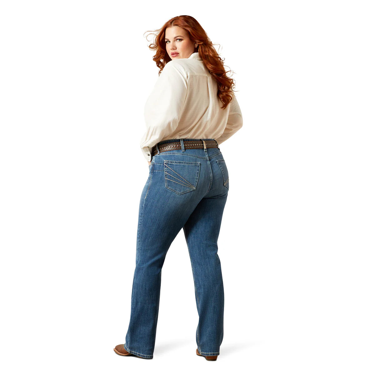 Ariat Womens Mid Rise Giovana Slim Wide Leg Trouser in Petaluma