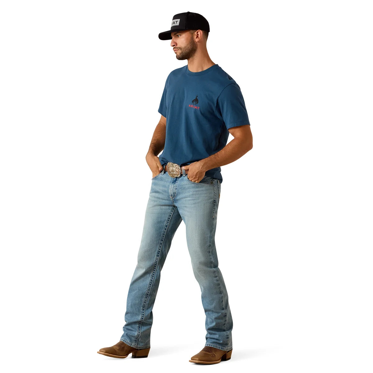Ariat Mens Flag Bronco SS Tee