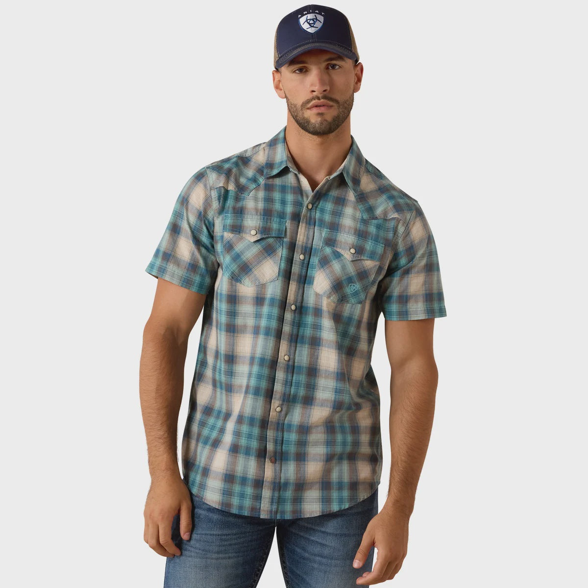 Ariat Mens Retro Halden Fitted Snap SS Shirt