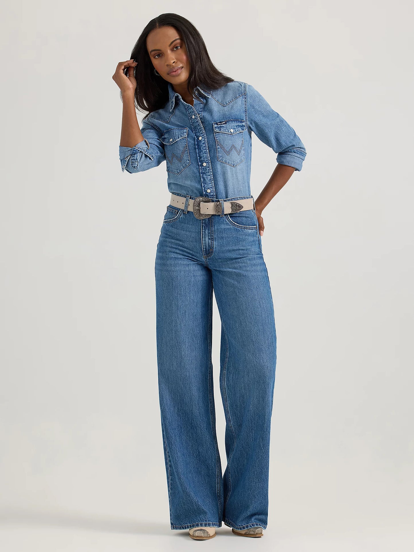 Wrangler Womens Retro Denim Shirt