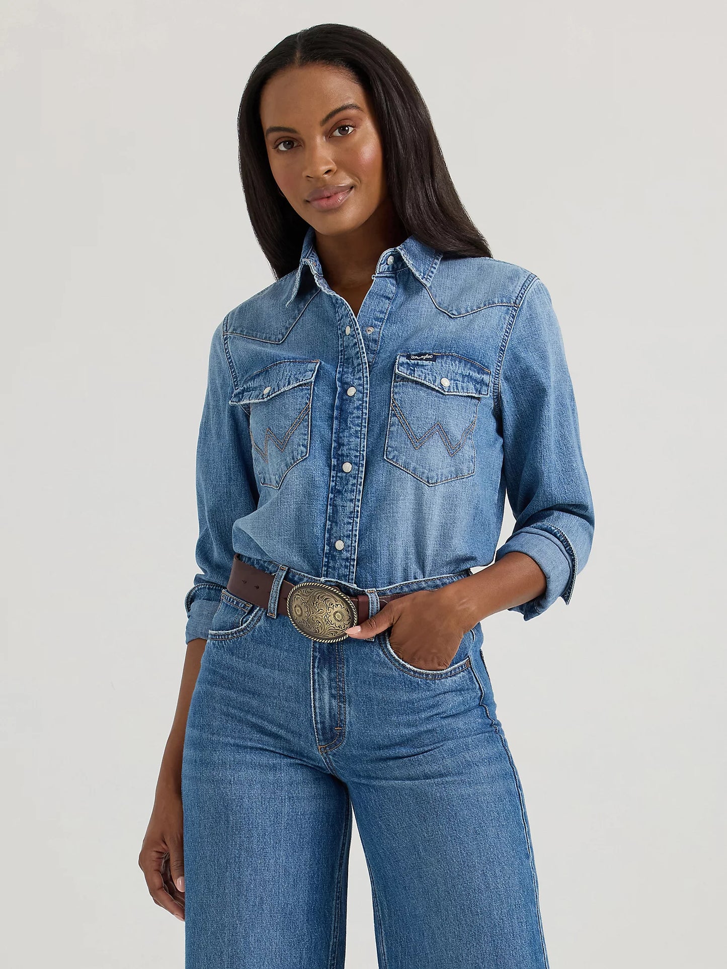 Wrangler Womens Retro Denim Shirt
