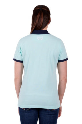 Wrangler Wmns Selena SS Polo Aqua