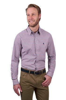 Thomas Cook  Men’s George Check  Tailored Long Sleeve Shirt