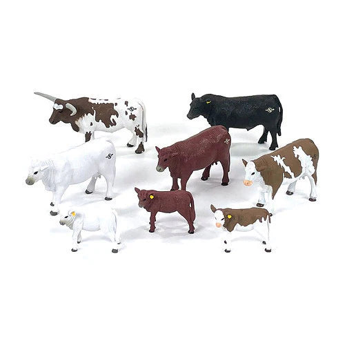 Big Country Toy 8 Piece Cattle Set