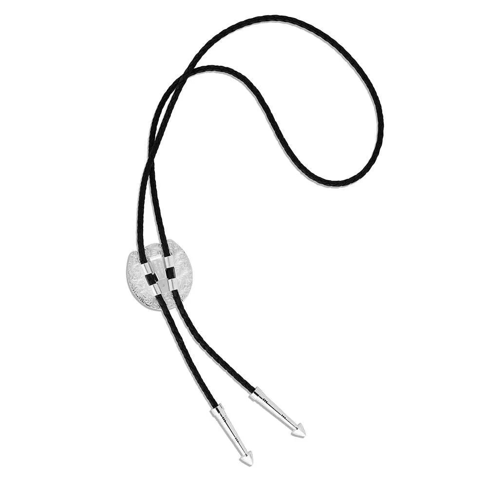 Montana Silversmiths Pioneer Horseshoe Turqouise Bolo Tie