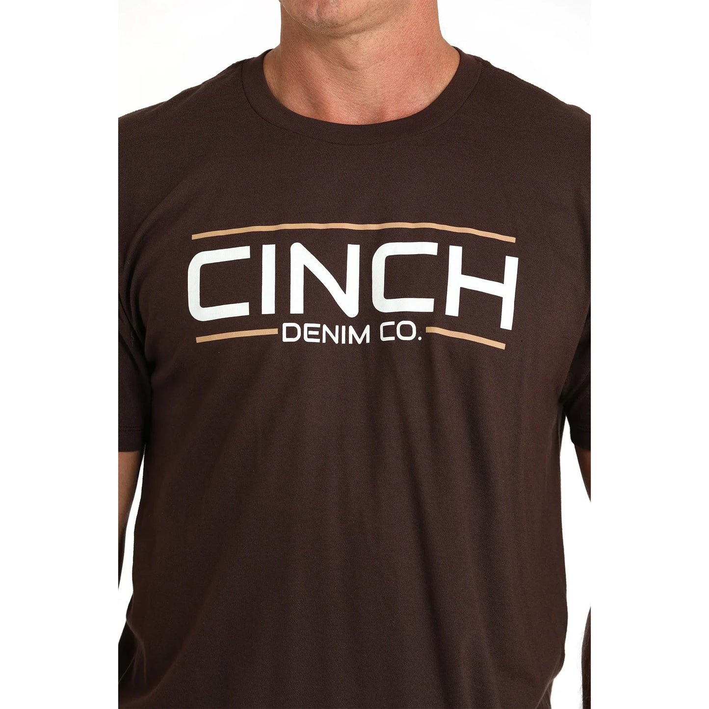 Cinch Mens Brown Logo Graphic SS Tee
