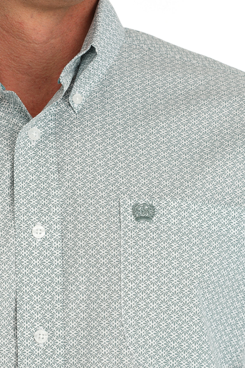 Cinch Men's Green Medallion Print Johnny S/S Shirt