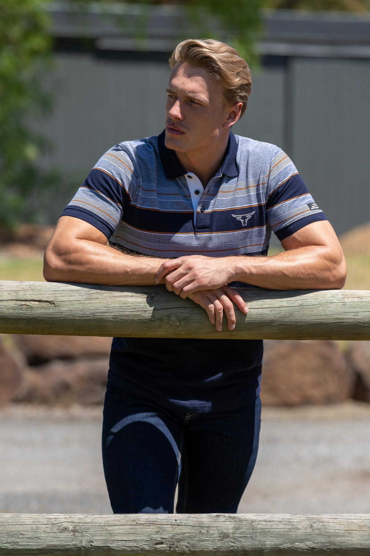 Pure Western Mens Brad SS Polo