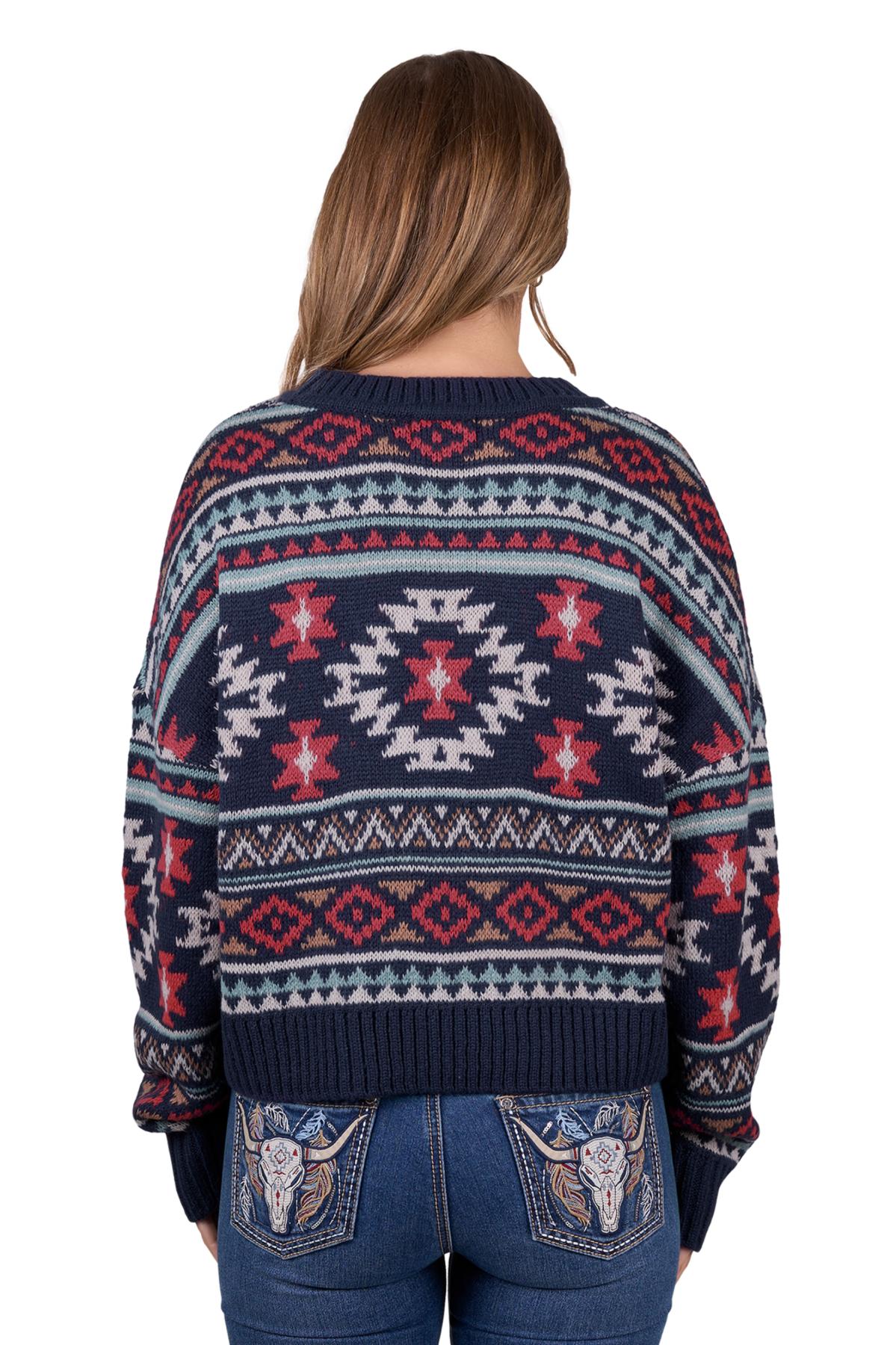 Pure Western Womens Tracy Jumper in Navy