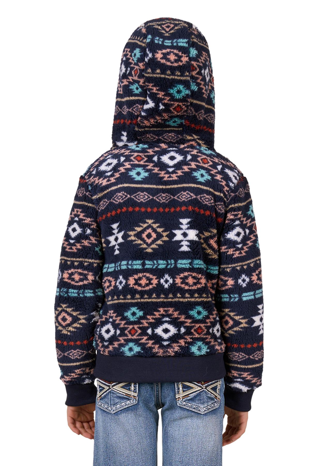Pure Western Girls Elodie Zip Up Hoodie in Multi