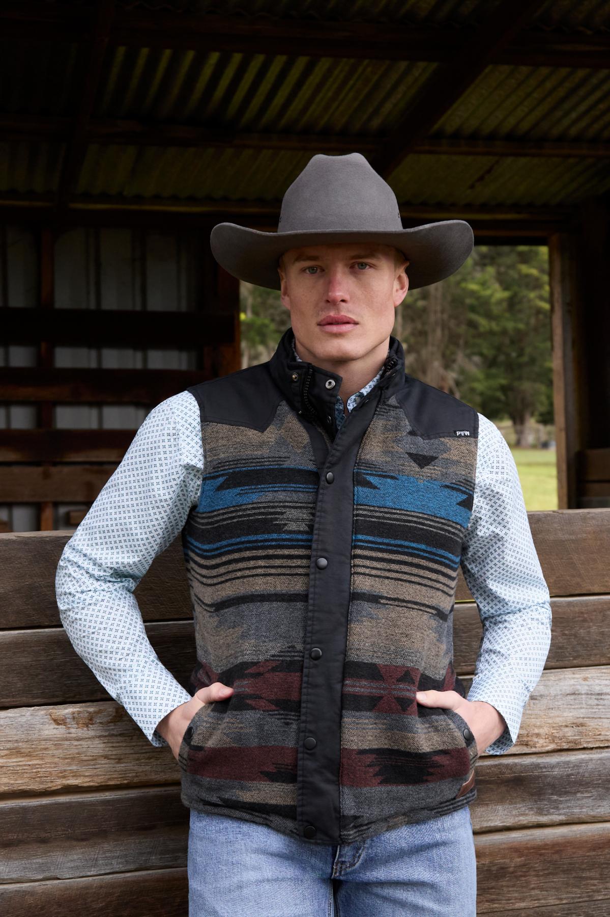 Pure Western Mens Trevor Reversible Vest