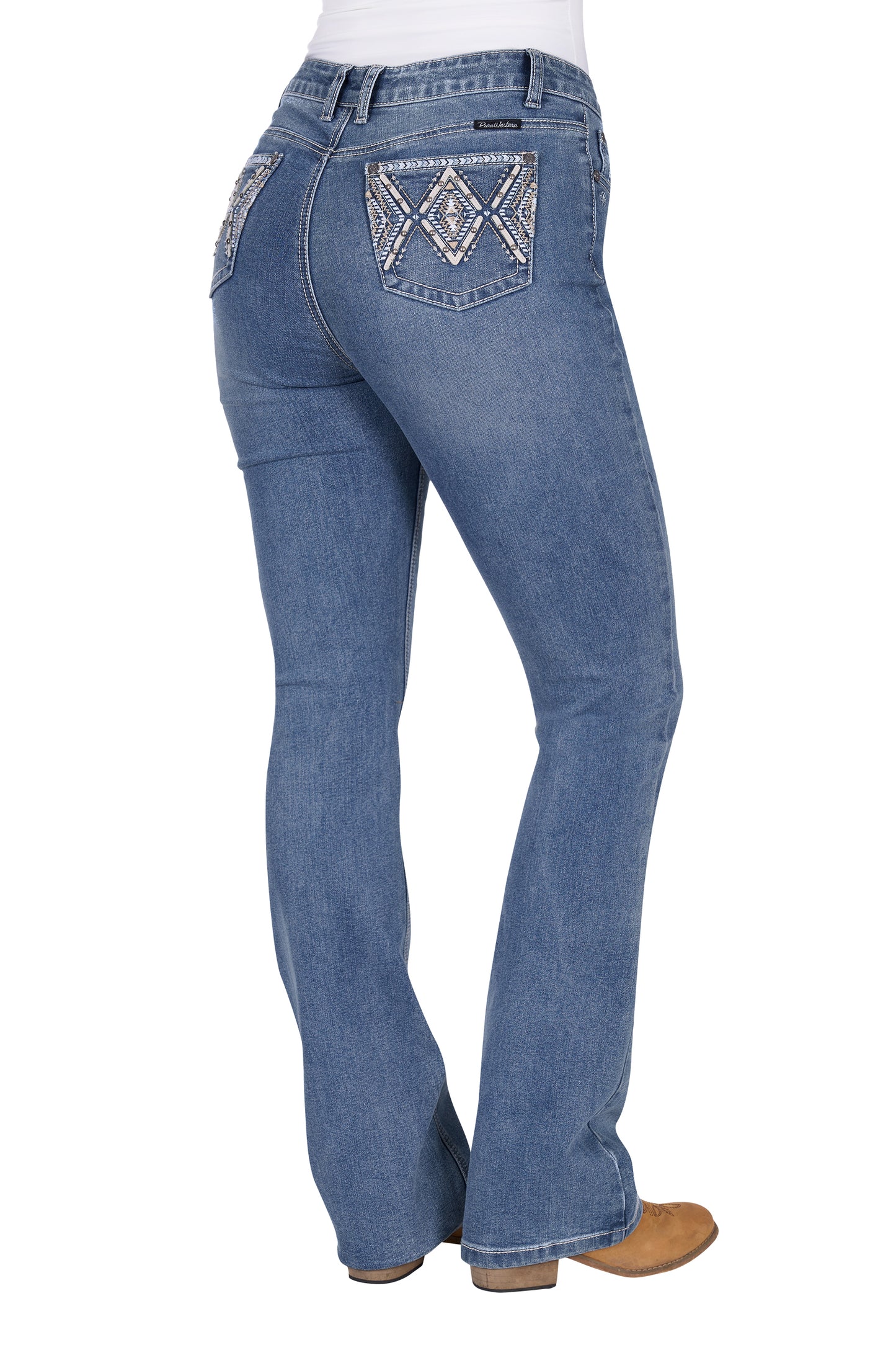 Pure Western Womens Pam Hi Rise Boot Cut Jean