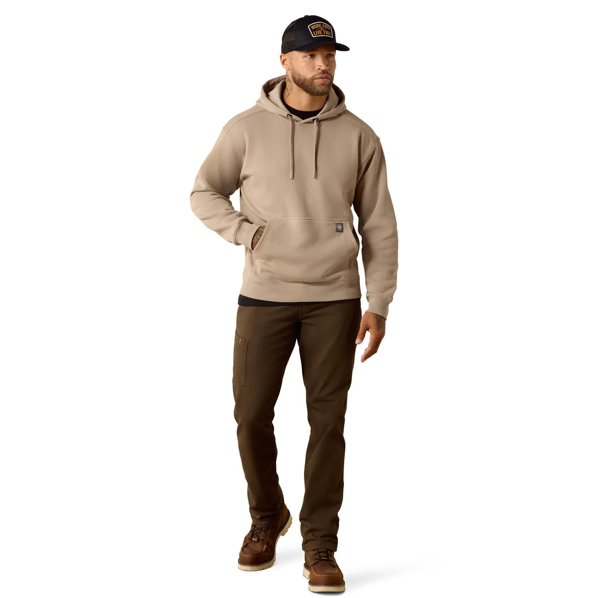 Ariat Mens Rebar Lightweight Logo Hoodie