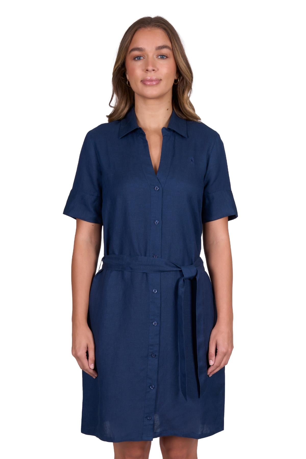 Thomas Cook Womens Sophie Linen Shirt Dress