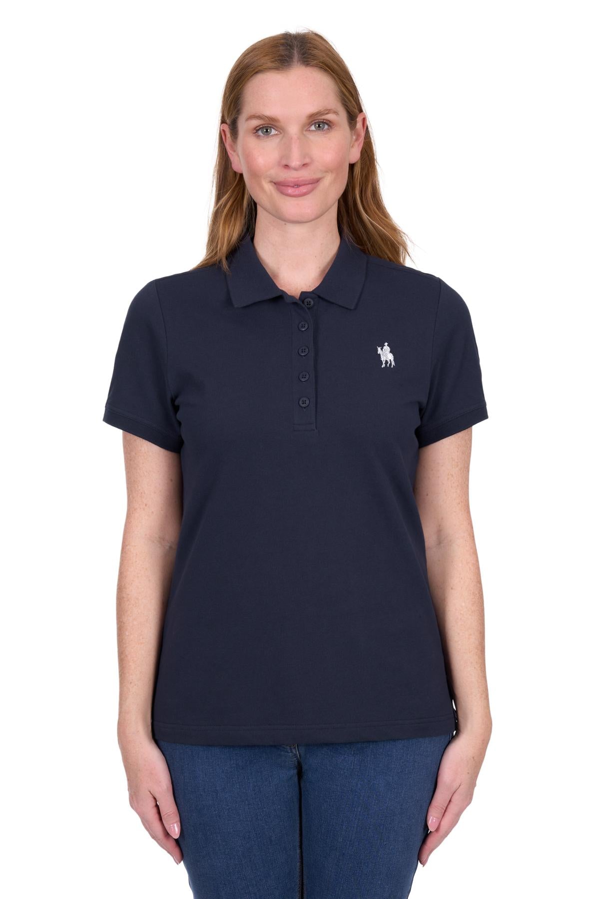 Thomas Cook Womens Kara Short Sleeve Navy Polo