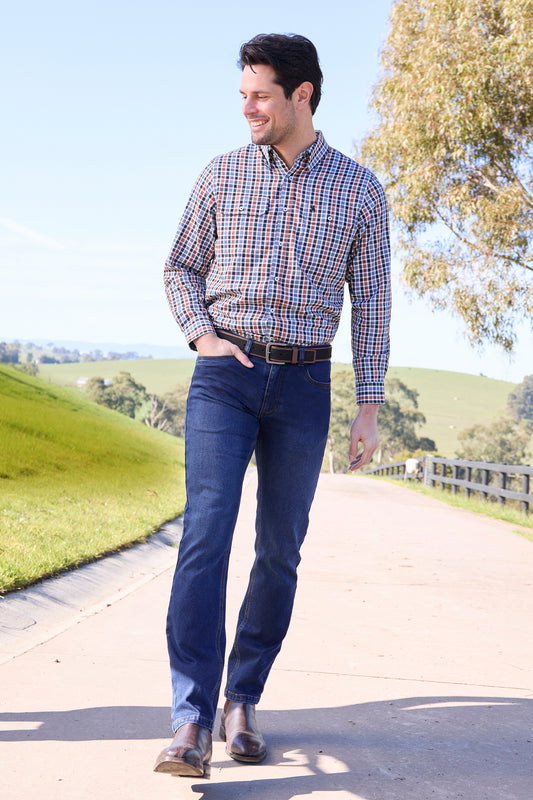 Thomas Cook Men’s Ben Check  2-Pocket Long Sleeve Shirt