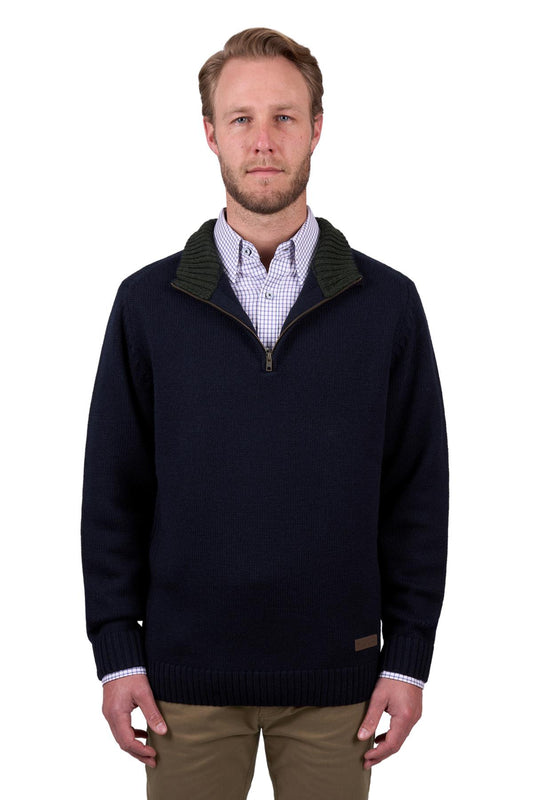 Thomas Cook Mens Mason 1/4 Zip Merino Jumper