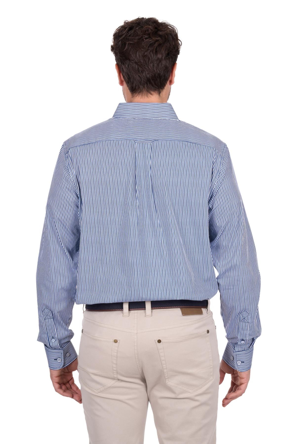 Thomas Cook Mens Gregory Stripe 1 Pocket L/S Shirt