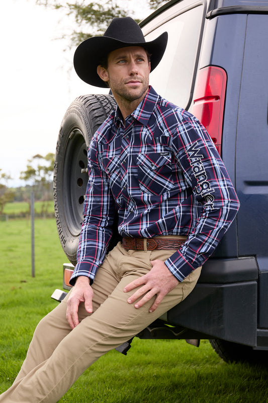 Wrangler Mens Hugo Logo LS Shirt