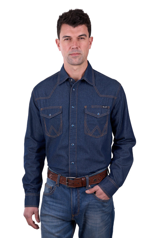 Wrangler Mens Jay Denim LS Shirt