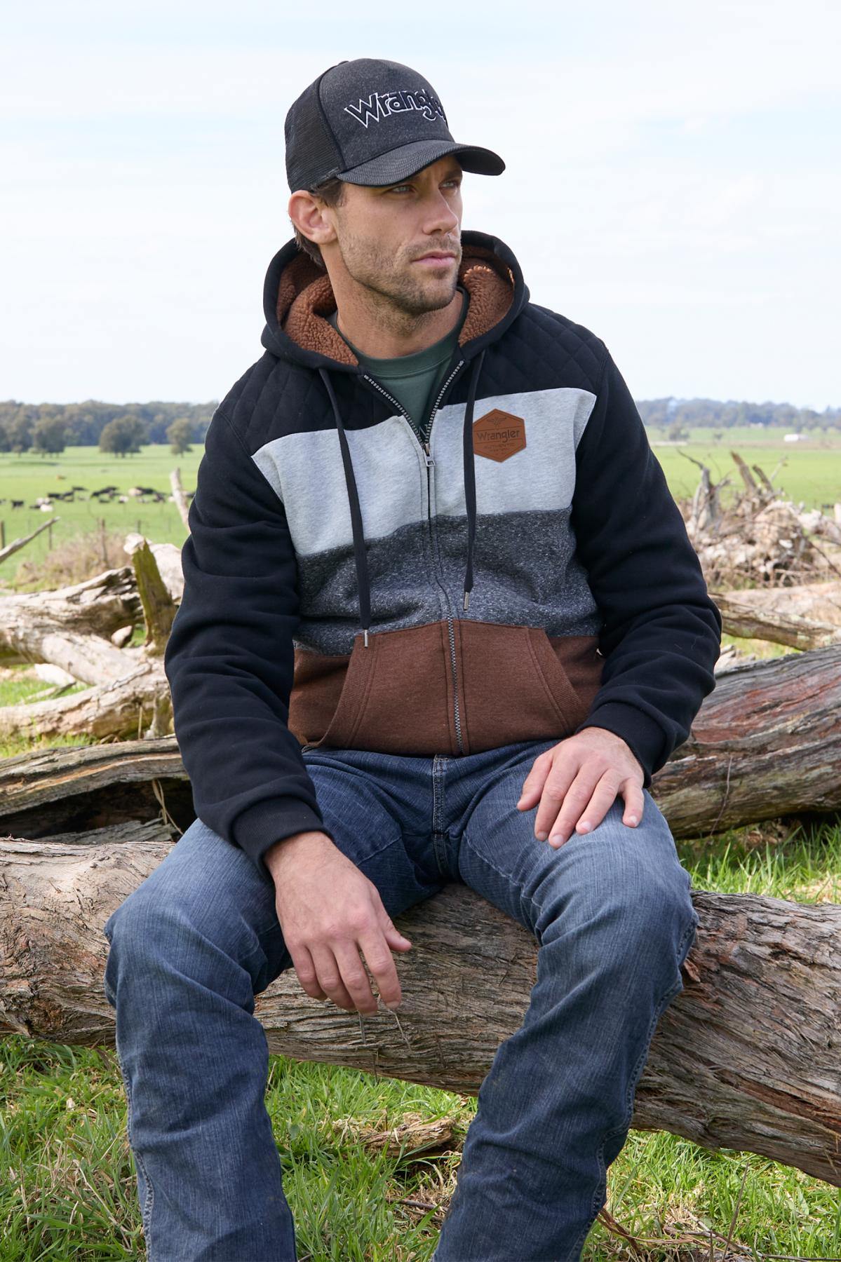Wrangler Mens Eric Zip Up Hoodie