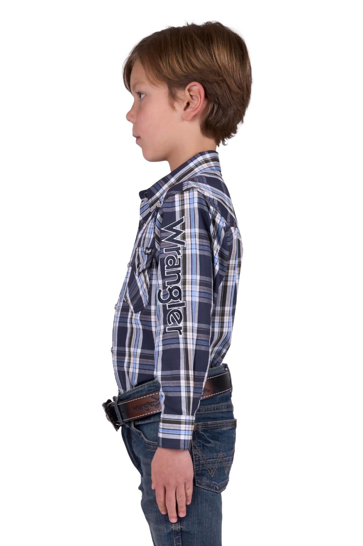 Wrangler Boys Finn Logo L/S Shirt