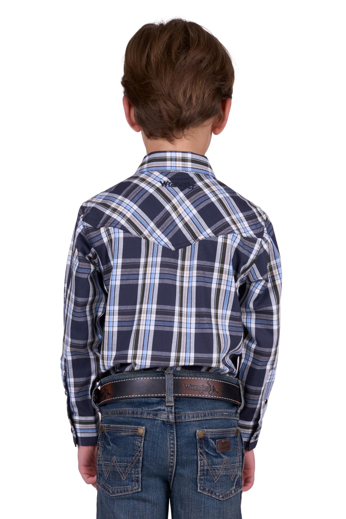 Wrangler Boys Finn Logo L/S Shirt
