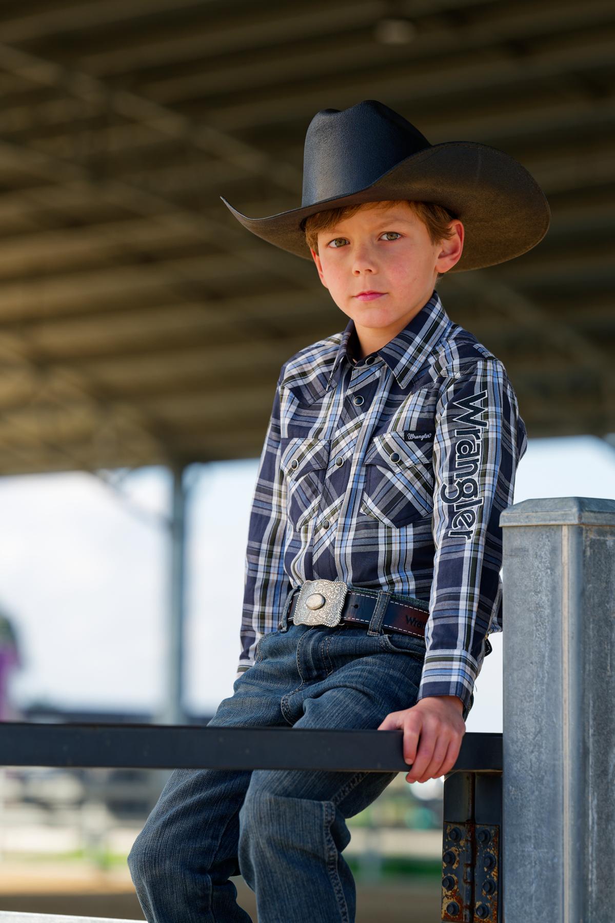 Wrangler Boys Finn Logo L/S Shirt