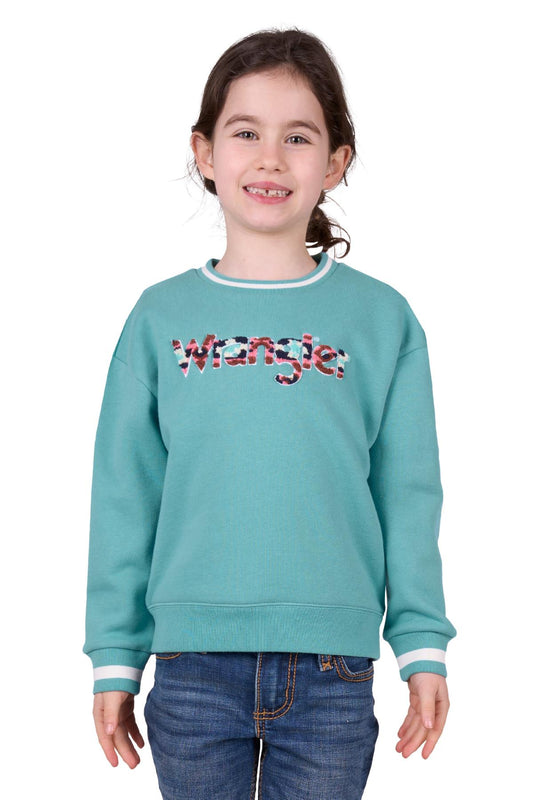 Wrangler Girls Tabitha Crew in Turquoise