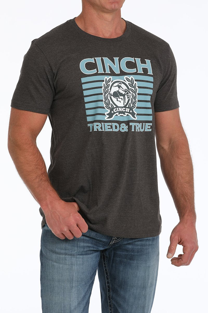 Cinch Men's Tried and True Tee in Charcoal