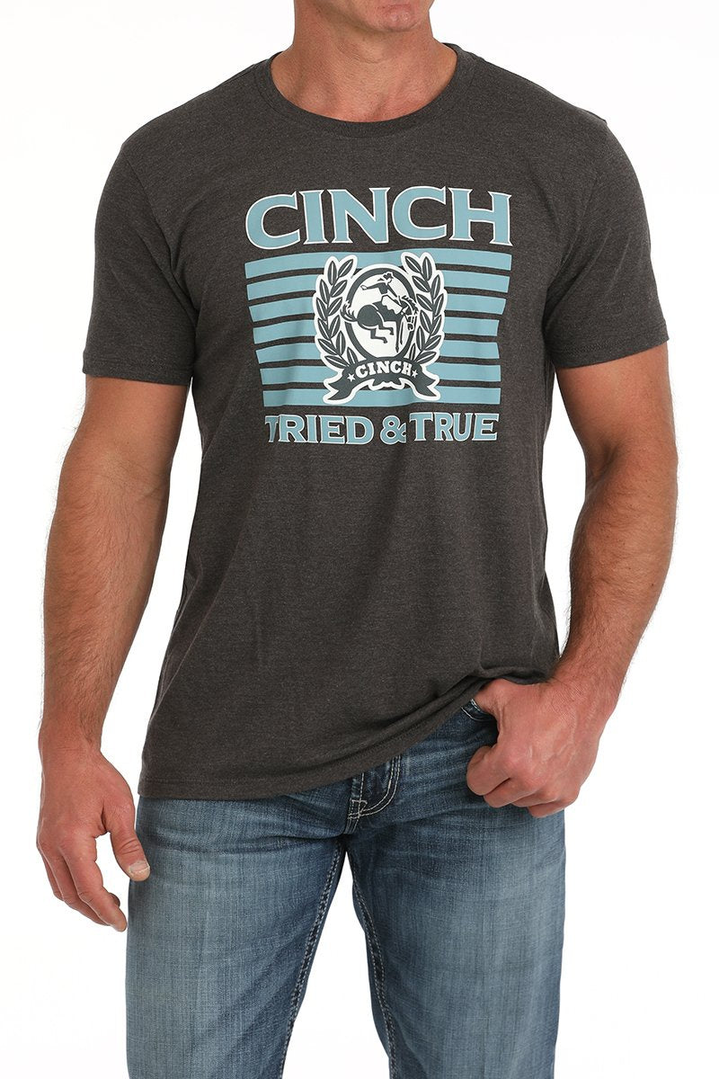 Cinch Men's Tried and True Tee in Charcoal